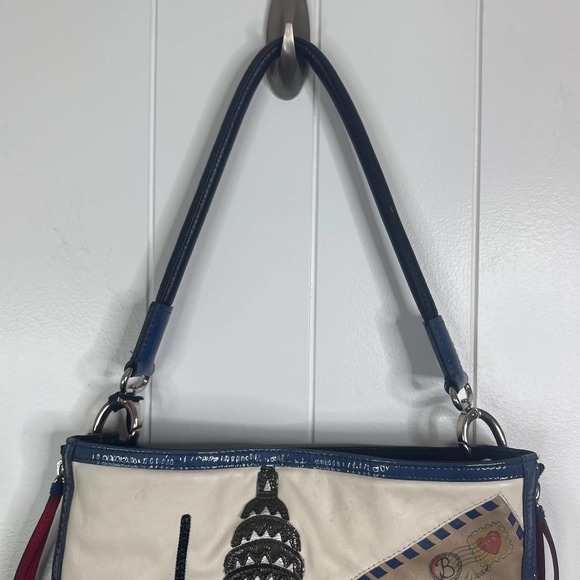 BRIGHTON BAG “Uptown” Fashionista NYC appliqué Leather Bag/Tote - Picture 3 of 13